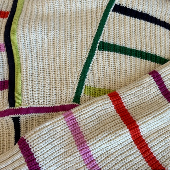 NEW STAUD Hampton Sweater - Cream Rainbow Multi - Picture 10 of 13